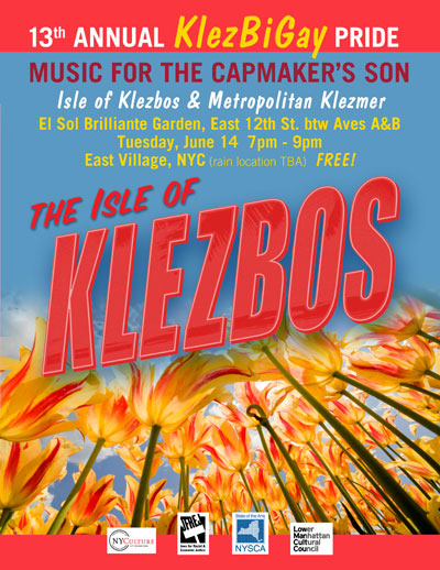 Isle of Klezbos performs at the 2011 KlezBiGay parade - poster